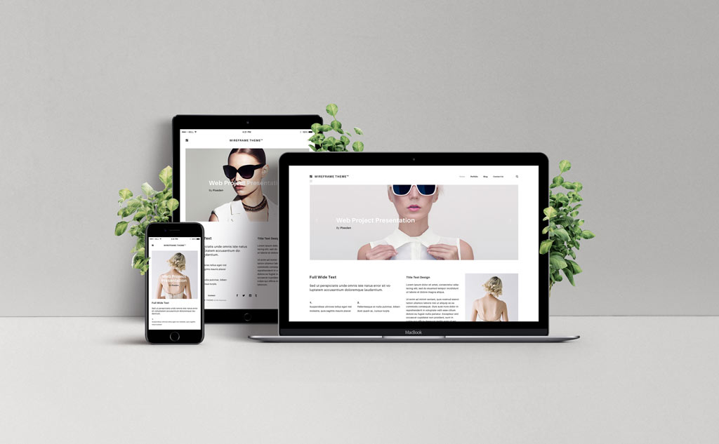 responsive web design mockup free psd